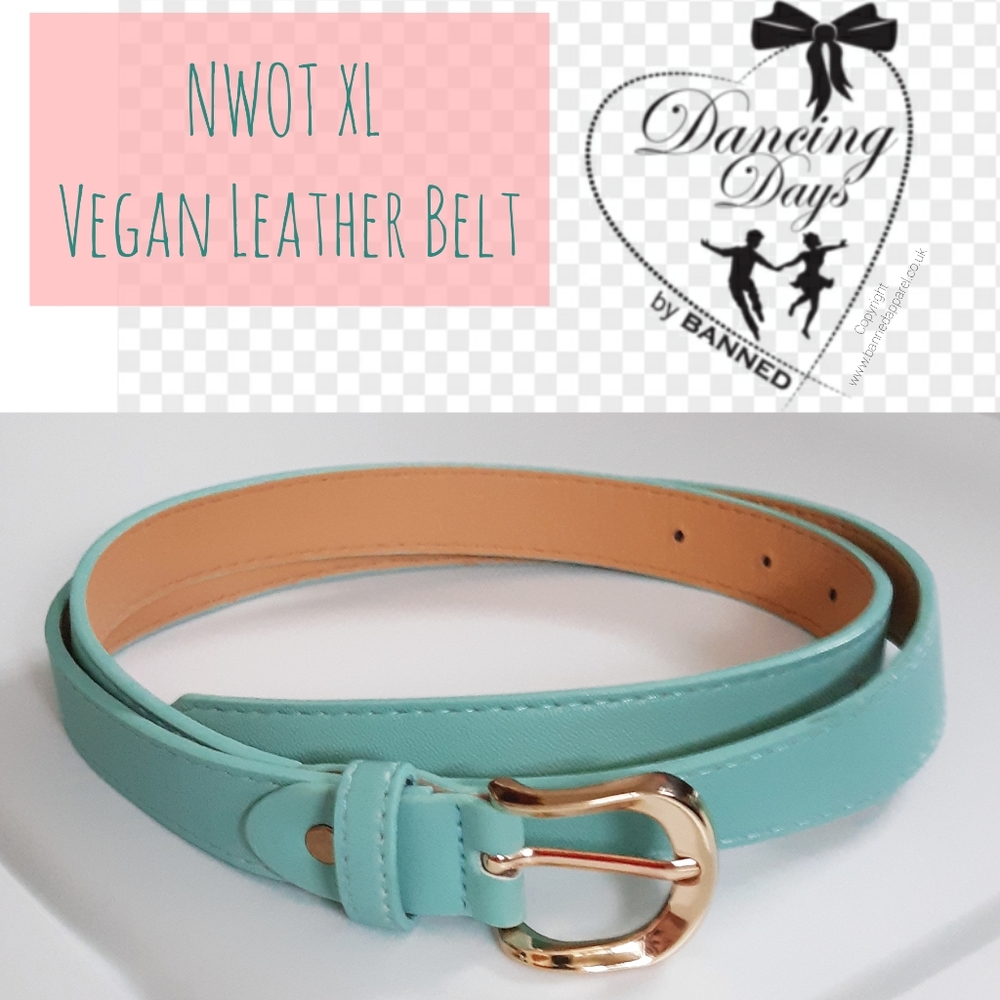 NWOT Dancing Days by Banned Vegan Leather Belt XL